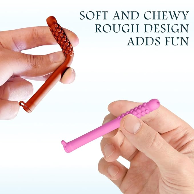 Chewable Breath Sticks Quit, Chewable Essential Oil Breath Stick, Chewable Breath Sticks are Can Taken Anywhere for Focus Clear (pink)