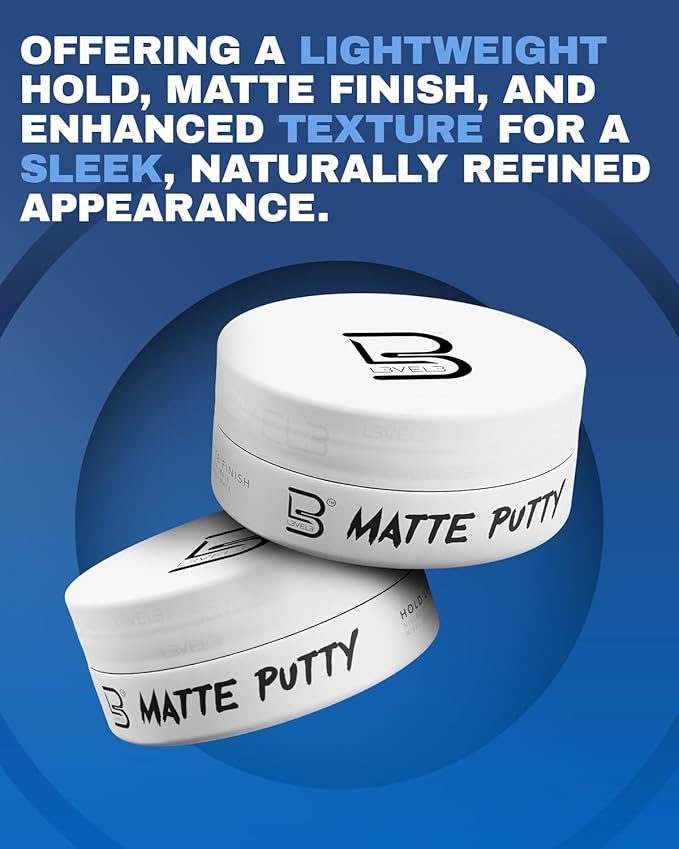 L3 Level 3 Matte Putty - Grooming Hair Product for Women and Men - Hair Texturizing Putty with Matte Finish