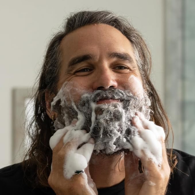 ZEUS Beard Shampoo for Men with Chamomile, Green Tea & Essential Oils, Deep Cleansing Hydration for Softer Facial Hair (Made in USA) Italian Cypress