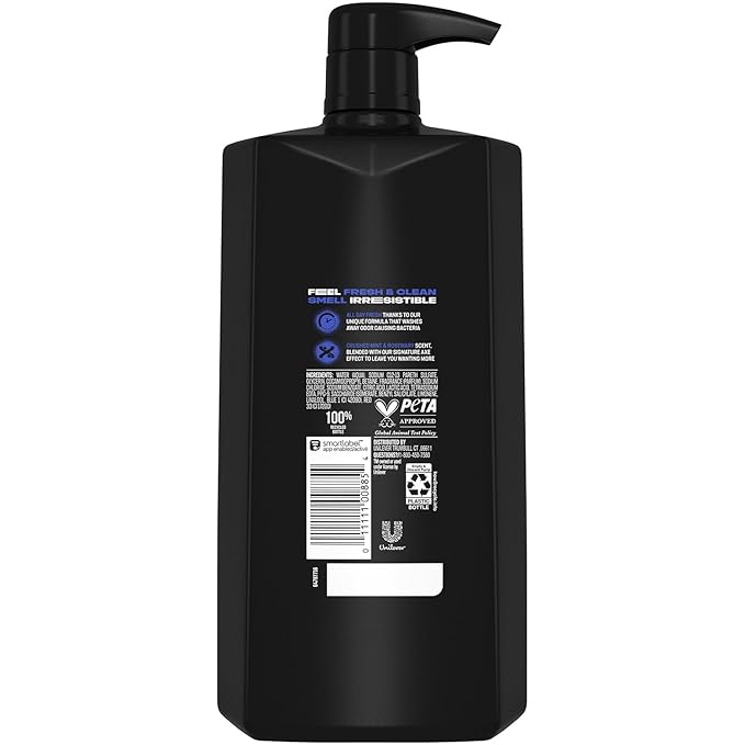AXE Men's Body Wash & Shower Gel, Phoenix, 3-Pack, 12H Invigorating Crushed Mint & Rosemary Scent, 32 Fl Oz Ea