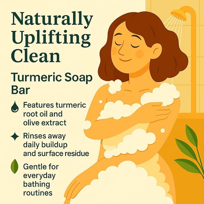 Turmeric Soap Bar, Natural Handmade Soap, Turmeric Face and Body Wash, Moisturizing Deep Cleansing Soap