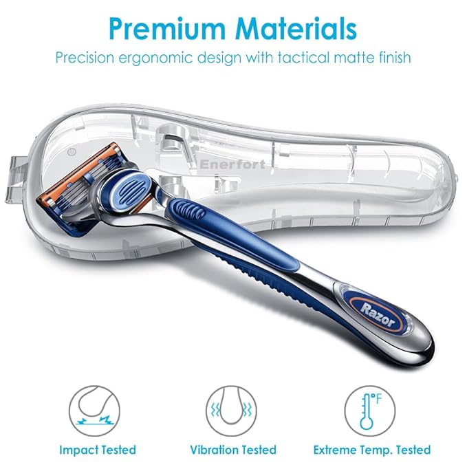 Razor Case Compatible with Gillette Proglide Fusion Men's Razor, Manual Razor Travel Protector Case with Carrying Bag - Clear