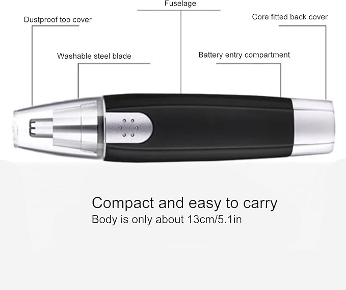 ANGGREK Nose Hair Trimmer, Electric Nose Hair Remover, Multi-Functional for Men Women, Unisex-Adults