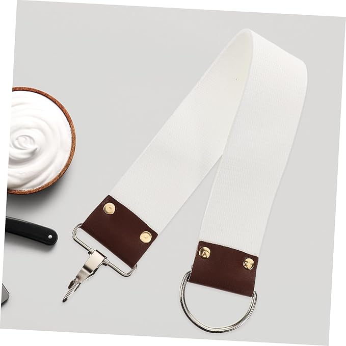 PartyKindom Dual Layer Canvas Razor Strop for Straight Razors Professional Barber Sharpening Belt Lightweight Portable for Go Grooming Enhances Blade Longevity Easy