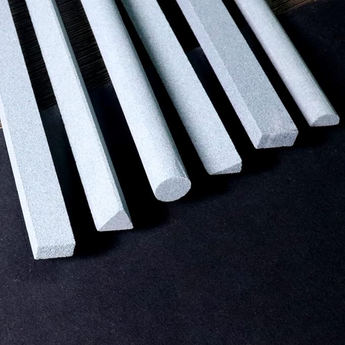 Sharpening Stone Set,6pcs 180# Wood Carving Sharpener Whetstone Sanding Sticks,Coarse Polishing Set for Sharpen Chisel or Small Detailed Tools,Variety of Shapes(Length3.94Inch)]