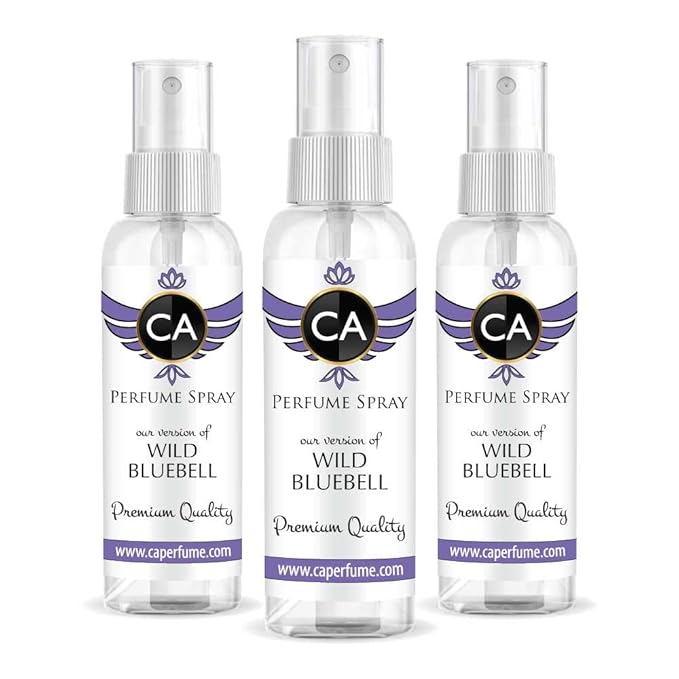 CA Perfume Eco Refill Impression of Wild Bluebell For Women EDP Perfume Eau de Parfum Spray Refillable Bottle 2 Fl Oz/60ml-X3