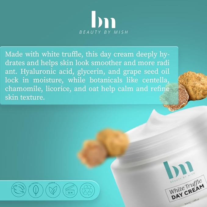 White Truffle Day Cream - Lightweight, non-greasy moisturizer with Vitamin C & minerals for smooth, firm skin. Suitable for all types. 50ml / 1.7 fl. oz