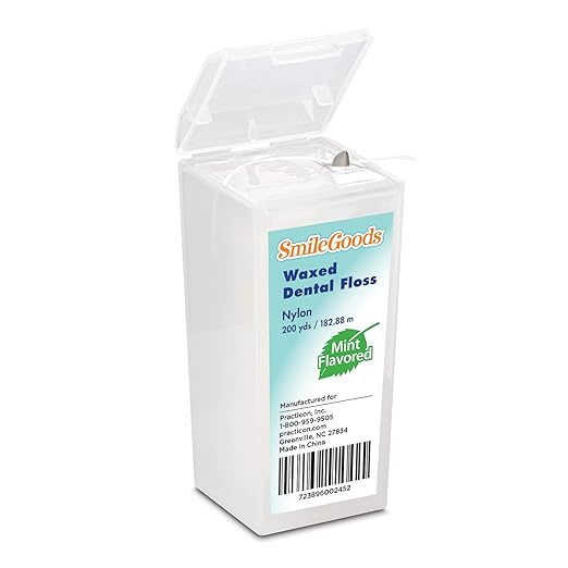 SmileGoods Waxed Dental Floss, 200 Yards, Mint Flavored