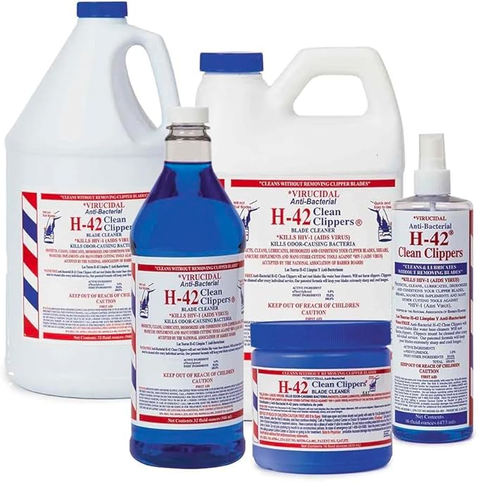 Clipper and Blade Cleaner Groomer Stylist Barber Cleans, Lubricates and Deodorizes (16 oz Spray Bottle)