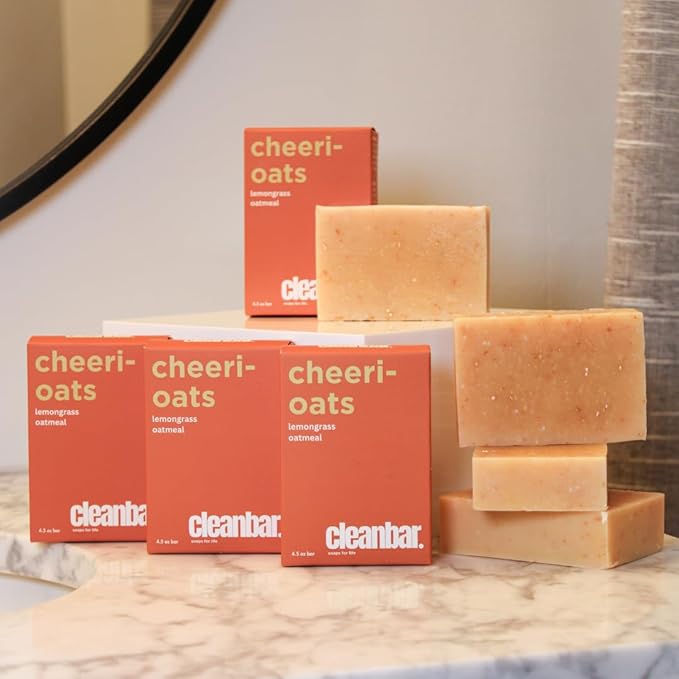 All-Natural Bar Soap -Cheeri-Oats - Lemongrass, Lavender, Rosemary, and Oatmeal Exfoliating Bar Soap