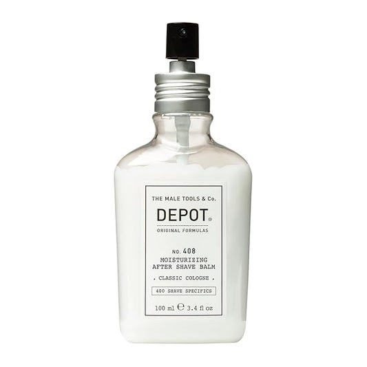 DEPOT No. 408 Moisturizing After Shave Balm 100ml – Fresh Black Pepper, Black Tea & Oat Extract for Sensitive Skin, Reduces Redness, Hydrates & Soothes Post-Shave