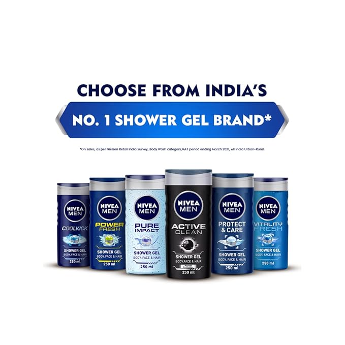 Nivea For Men Energy Shower Gel | 250ml (8.45 Fl Oz)