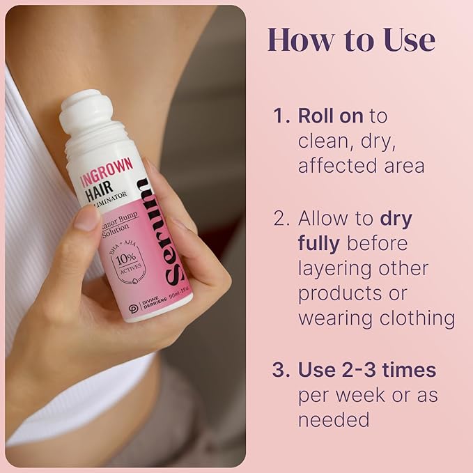 Razor Bump Stopper with Dark Spot Remover, Ingrown Hair Treatment for Bikini Area and Razor Bumps Treatment - Salicylic Acid After Shave Solution for Ingrown Hairs & Razor Burns