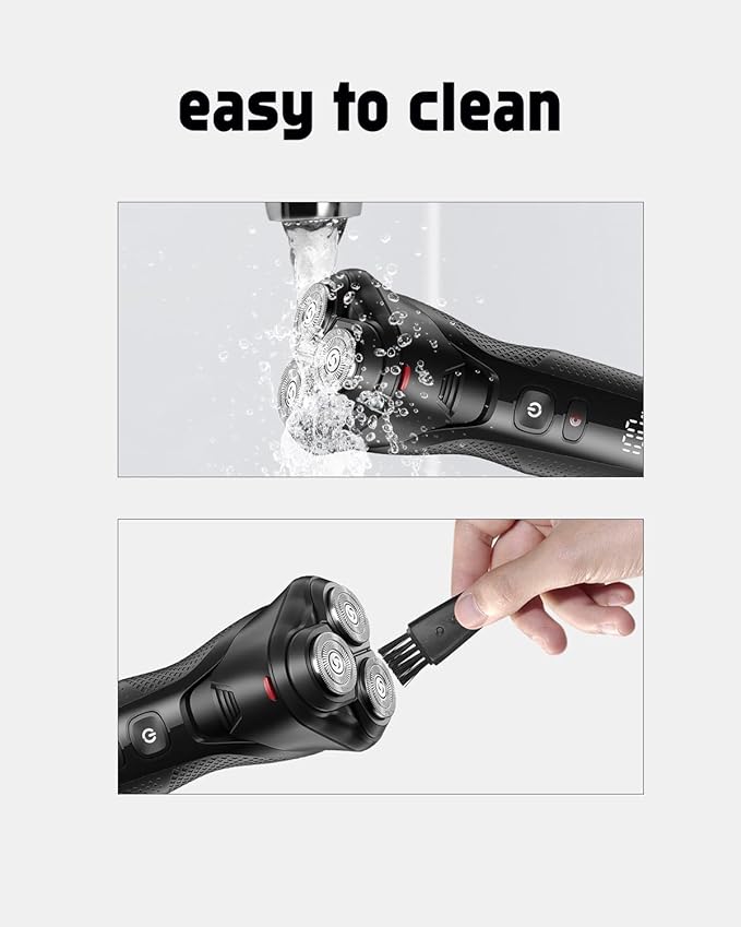 Electric Razor for Men Blades Compatible with rategist Replacement Blades rategist Electric Shaver Blades for rategist Rechargeable Electric Shaver WD787, 2 Cleaning Brush, 6 Pack