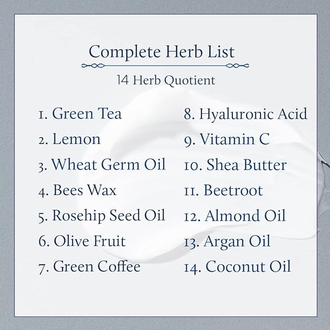 Blue Nectar Green Tea Face Moisturizer for Oily Skin with Vitamin C, Rosehip Oil & 14 Ayurvedic Herbs