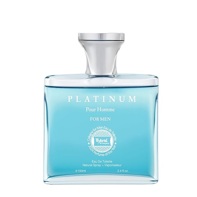 Hybrid & Company Platinum Pour Homme For Men Eau De Toilette Vaporisateur Natural Spray 3.4 Fl Oz