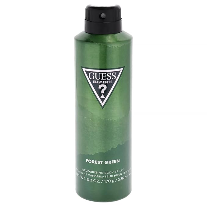 Guess Elements Forest Green Deodorizing Body Spray For Men, 6.0 Oz.