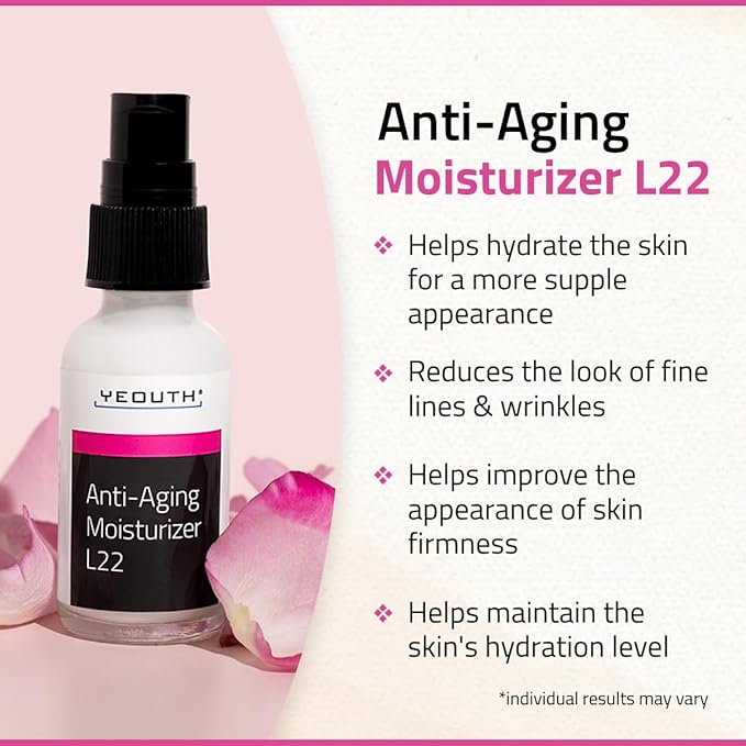YEOUTH Anti Aging Face Moisturizer for Women & Men with Jojoba & Shea Butter, Hydrating Facial Cream Promoting Firmer Look & Smoothing The Skin 1oz