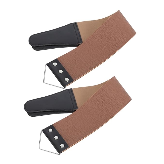 minkissy 4pcs Double-sided Sharpening Strop Tool for Home Use Practical Manual Shaver Polishing Belt Easy to Use Barber Quality Convenient Hanging Design for Maintenance