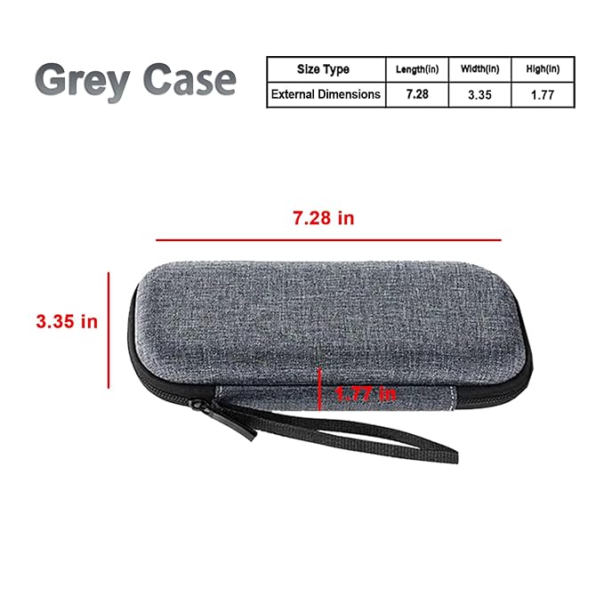 Razor Cover Travel Razor Case, Compatible with Gillette & Harrys, Razor Travel Case Razor Holder For Men Cord Travel Organizer, Zipper Carrying Bag (Grey)
