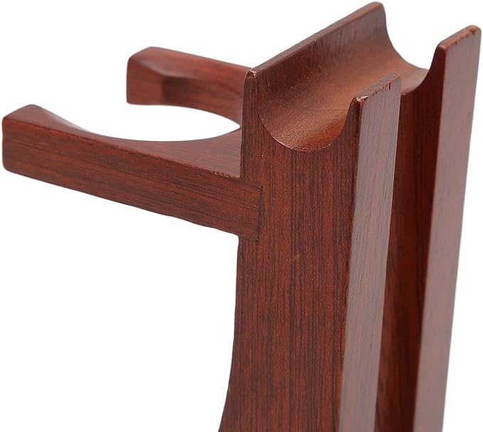 Fydun and Brush Stand, Solid Wood Beard Holder Knife High Stand, Wooden S Drip & Stands Quality Shaving Non Slip Storage Rack Male Barber Tools Shave with Weighted Bottom for