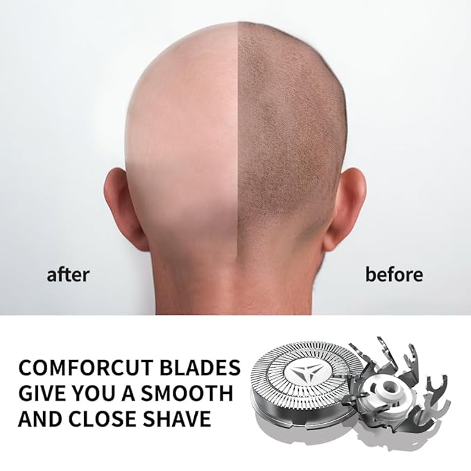 Shaver Replacement Blades for Skull Shaver Pitbull Replacement Blade,Replacement Heads for Pitbull Gold/Silver/Platinum Pro Shaver (4 Blades)