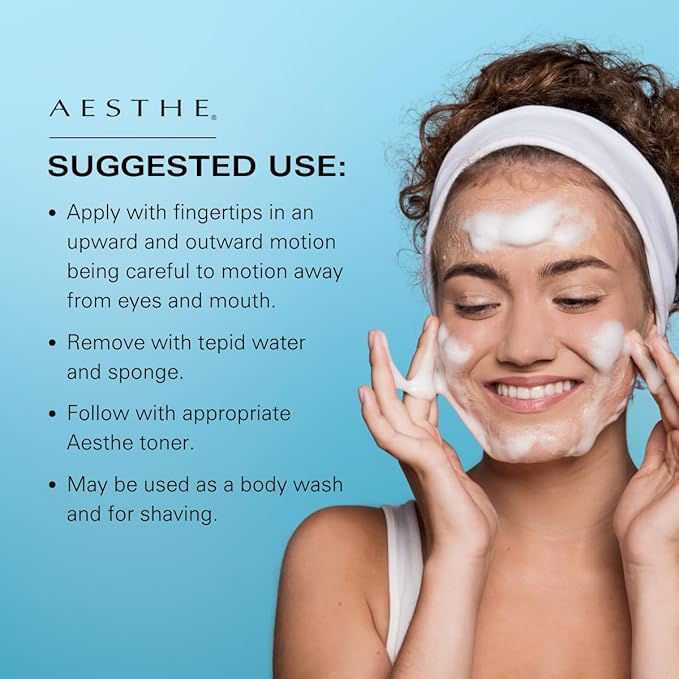 Aesthe Foaming Superfood Face Cleanser - Passionfruit & Ginger - Gentle Cleaning Formula for All Skin Types - Oily, Combination, Dry, Normal, Sensitive - Remove Makeup, Cleanse, Hydrate - 7 fl oz