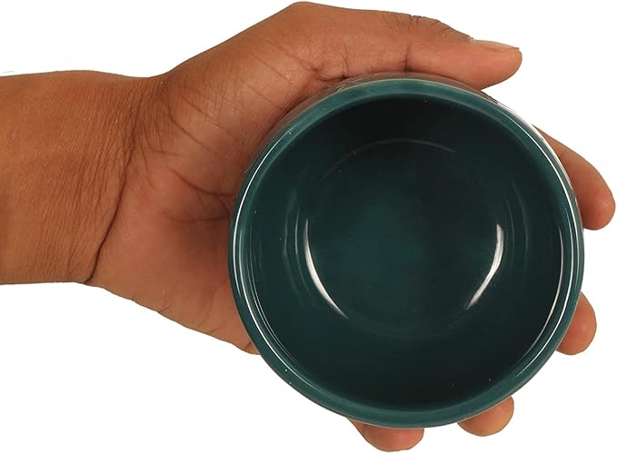 3x4 Inch Shaving Bowl for Men, Handmade Pottery Ceramic Shaving Soap & Cream Bowl – Portable Shaving Mug for Dad & Grandpa by ABHANDICRAFTS (AB-SBOWL-006)