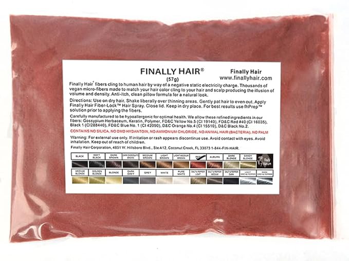 Hair Building Fibers 57 Grams. Highest Grade Refill That You Can Use for Your Bottles From Competitors Like Toppik?, Xfusion?, Miracle Hair? (Red)
