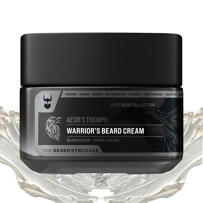 Beard Cream for Men by Beard Struggle - Itch Relief Softener & Moisturizer - Keep Your Beard Growth Hydrated & Refreshing - Platinum Collection, Aesir's Triumph - 50g