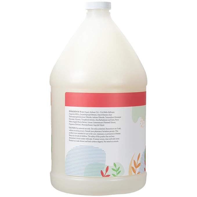 Ginger Lily Farms Botanicals Nourishing Body Wash, 100% Vegan & Cruelty-Free, Apple Pear Scent, 1 Gallon Refill (128 fl oz)