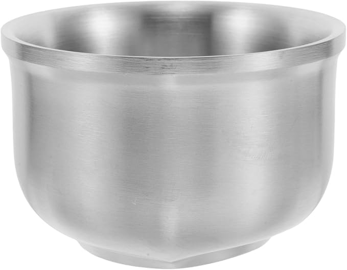 304 Stainless Steel Shaving Soap Bowl for Men, Beard Lathering Foam Cup with Smooth Surface, Sturdy Shaving Cream Dish Suitable for Daily Grooming and Travel Use