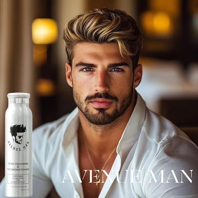 Avenue Man Extra Volumizing & Hair Texture Powder for Men - Matte Finish Hair Styling Powder For Men - All-Day Hold, Bamboo Extract Texturizing Dust - No Shine Volumizing Boost