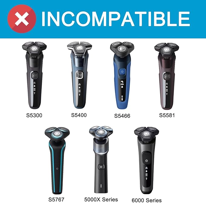SH50 Replacement Heads for Philips Norelco Series 5000 Electric Shaver, Blades for AquaTouch (S5xxx), PowerTouch (PT8xx, PT7xx) 9-pc Pack