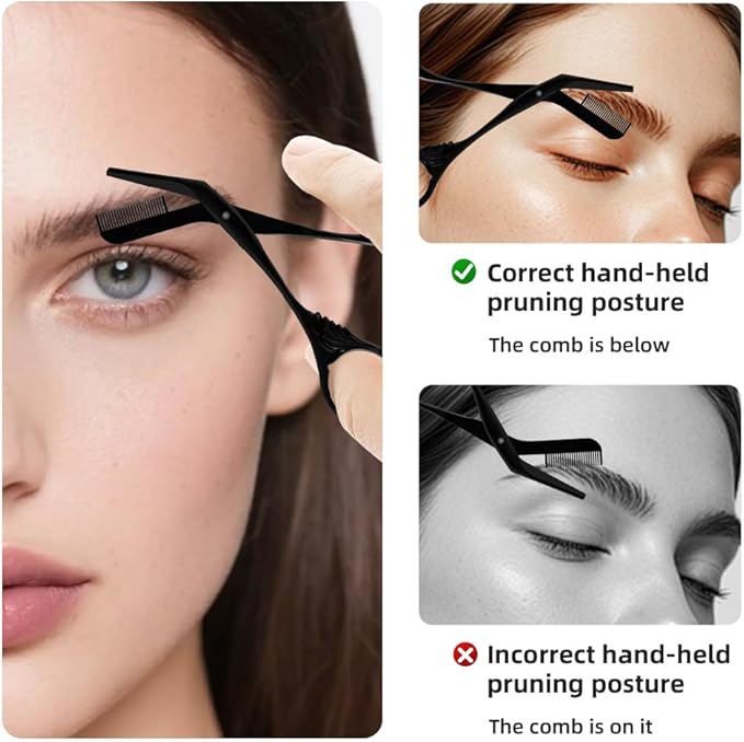 Eyebrow Scissors Trimmer with Comb Gift for Men and Women Stocking Stuffers