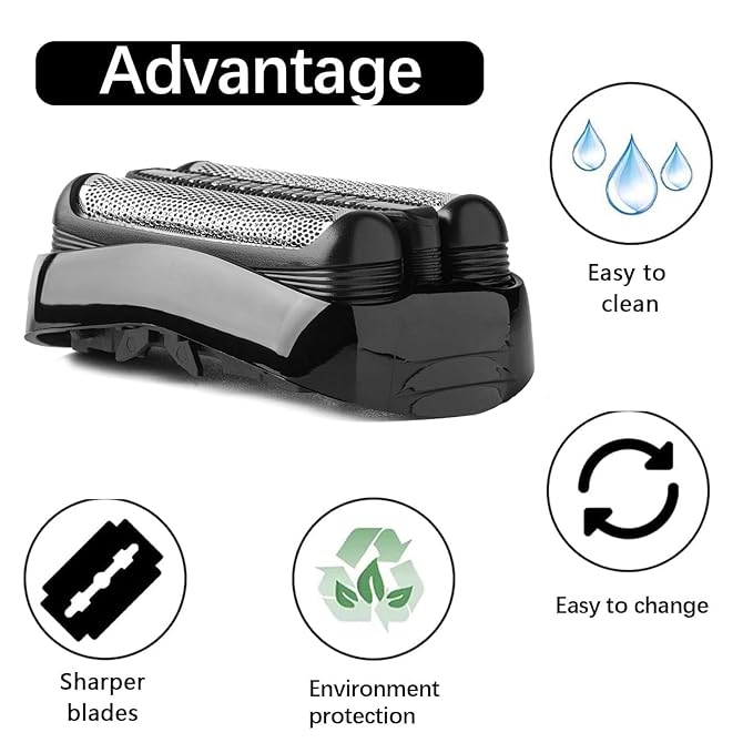 21B Series 3 Shaver Replacement Foil Compatible with Braun Series 3 Replacement Head for Braun S3 Foil Shaver fit for Electeic Razor 5409,3040s,300s,310s,320s,3050cc,360s 370cc-4,3090cc,3010s,3030s