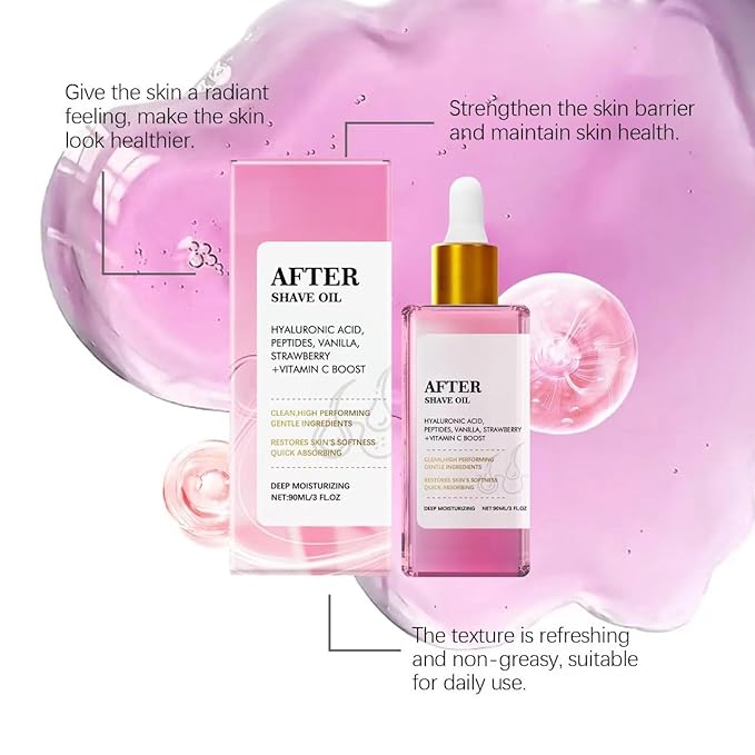 Strawberry Vanilla After Shave Oil,2025 New Strawberry After for Women or Men,After Shave Oil for All Skin Types (2)