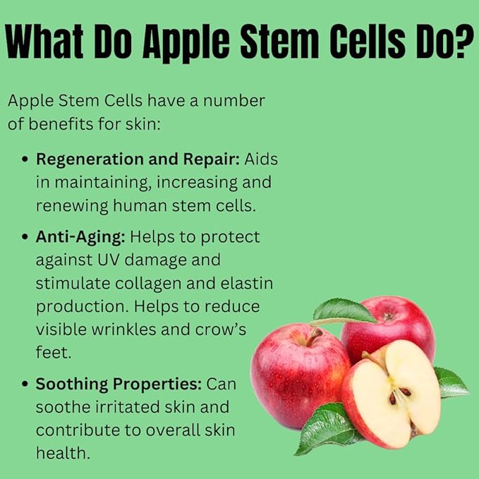 Age Defying Apple Stem Cell Face Cream to Renew and Revitalize Skin - Targets Wrinkles and Fine Lines - Anti-Aging Day and Night Facial Moisturizer for Women and Men - 1.0 oz