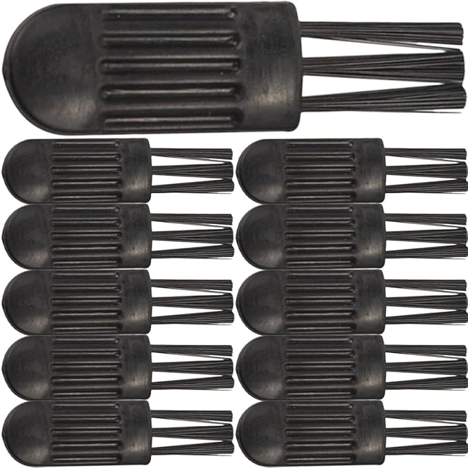 FOMIYES 100pcs Nose Hair Trimmer Cleaning Brush Set Mini Razor Beard Hair Trimmer Cleaner for Electric Shaver Maintenance Black Portable Grooming Tool for Men’s