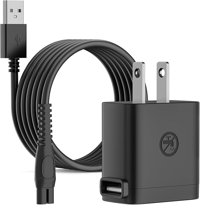 5V Charger for Philips Norelco Shaver S3243/91 X3001/90 S7887/82 X3052/91 S5880/81 S1016/90, with 3.3 ft Power Cord