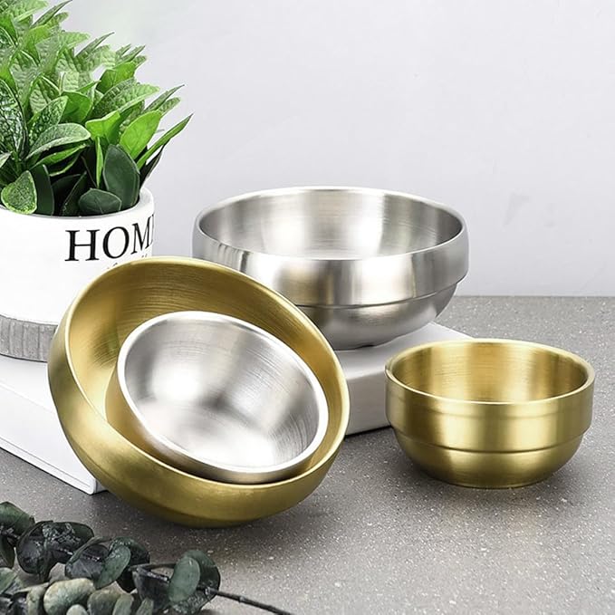 FRCOLOR Men’s Shaving Soap Bowl Stainless Steel Foaming Cup for Shaving Supply with Bubble Brush Vessel Gold for Facial Cleansing and Shave Accessories