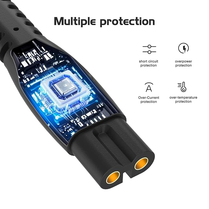 5V Charger Cord for Philips One Blade QP2724 QP2834, MG7910 MG5910 MG9510, 2000 2400 3600 Series Norelco X3001 S3341 S5880 S3243 S7887 X3052 Electric Shaver USB Cable[2-Pack]