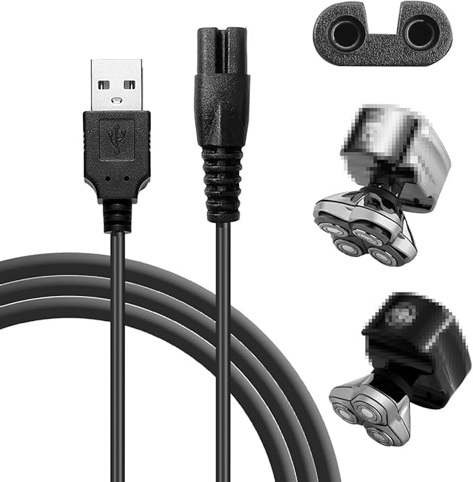 Universal Power Charger Cord for Freeb**d Electric Shaver and Skull Head Shaver and Many Brands USB Electric Shaver Power Charger
