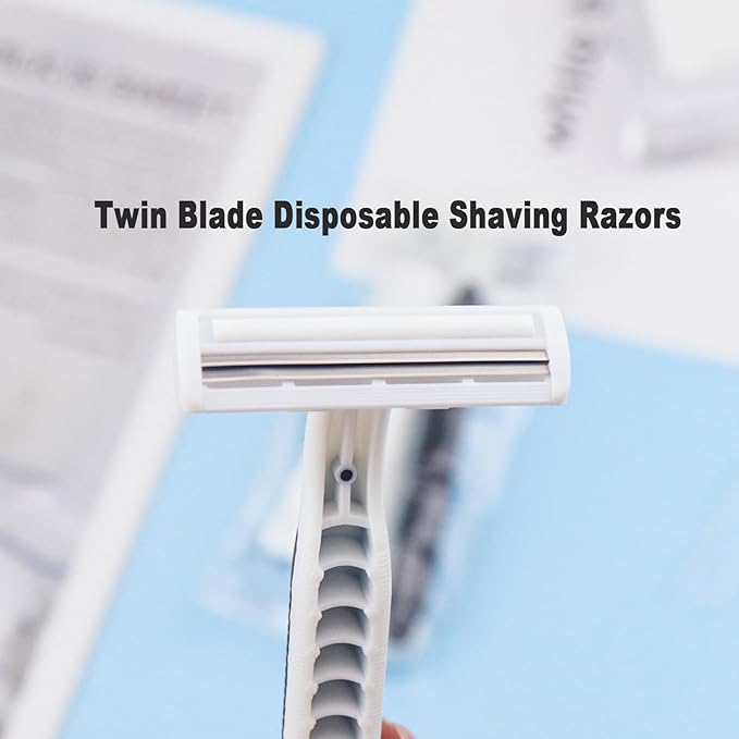 Disposable Razors in Bulk Pack of 30,Black Disposable Shaving Razors Individual Wrapped Twin Blade Bulk Disposable Razors with Clear Cap and 10g Shaving Cream for Homeless,Hotel,Travel,Charity,Shelter
