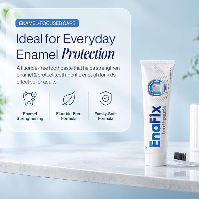 Fluoride-Free Toothpaste for Enamel Repair 3.5oz Tube | Anti-Cavity & Remineralizing Formula with Calcium & Phosphorus | Safe for Kids 6+ and Adults | Everyday Use Toothpaste.
