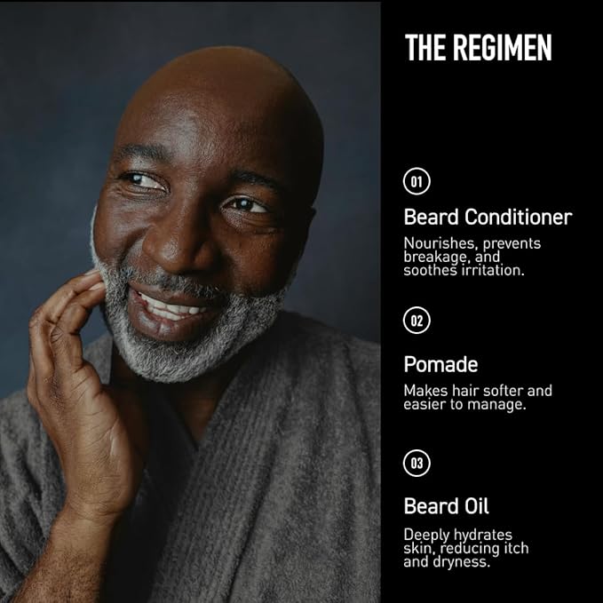 Bevel Mens Beard Grooming Kit - Includes Beard Conditioner, Hair Nourishing Pomade, and Beard Oil to Soften, Hydrate and Strengthen Beard and Reduce Skin Irritation and Redness