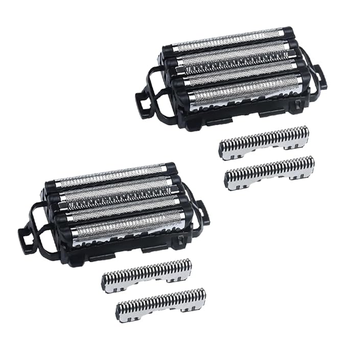 2 Packs Men's Electric Shaver Replacement Blades and Foil for Pa-nasonic ARC5 5-Blade Shavers, Compatible with WES9032P ES9032 ES9034 ES9036 ES9038 ES-LV61, ES-LV65, ES-LV67, ES-LV95, ES-LV97