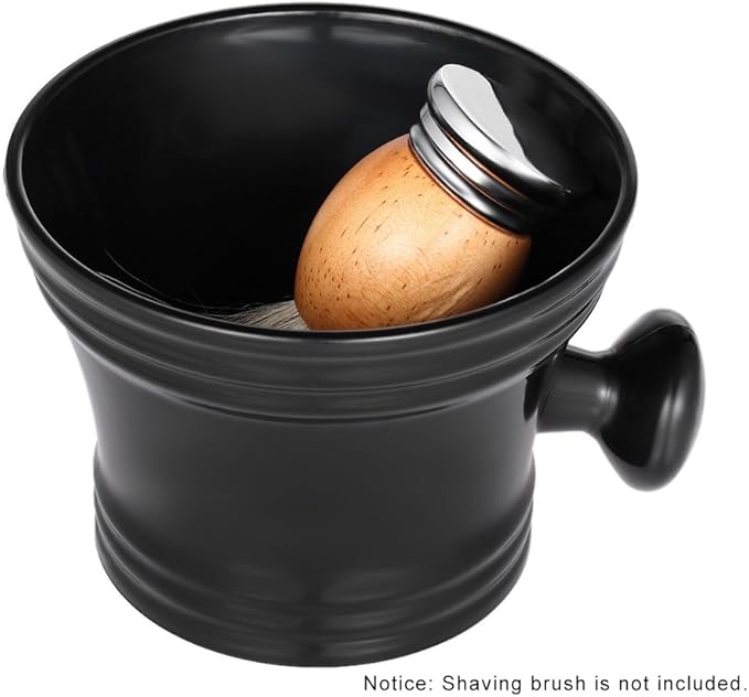 Shaving Mug Anself Man's Plastic Shaving Bowl with Handle Soup Bowl Barber Cleaning Soup Cup for Razor