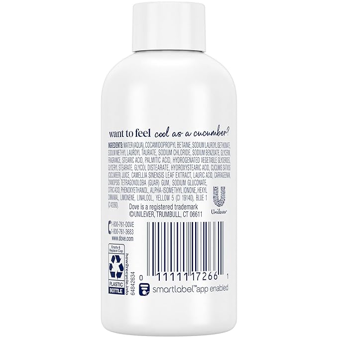 Dove Travel Body Wash, Refresh 24-Pack, Cucumber & Green Tea, Moisturizing for Lotion-Soft Skin, 3 Oz Ea
