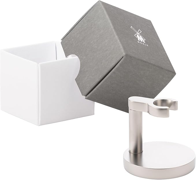 MÜHLE Single Holder for Classic Safety Razors - For ROCCA and COMPANION Razors - Matt Chrome Shaving Stand
